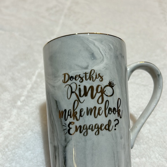 NWOT Does This Ring Make Me Look Engaged Coffee/Tea Set - Picture 5 of 11